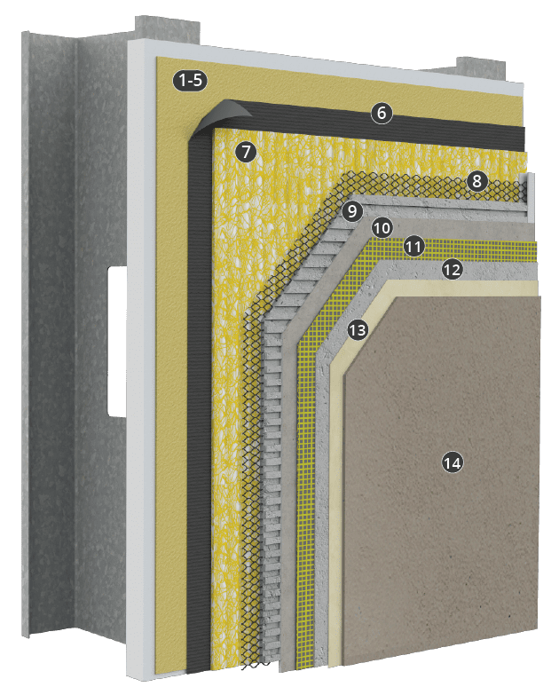 StoPowerwall<sup>®</sup> – DrainScreen with Sto Crack Defense option